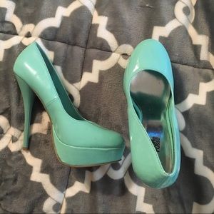 Mint colored heels